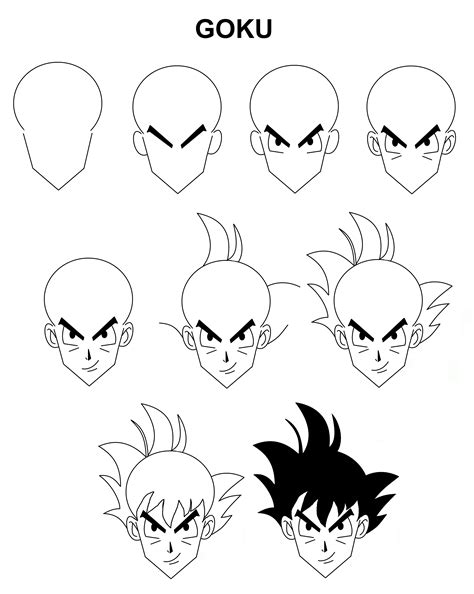 how to draw a goku|goku head drawing easy.